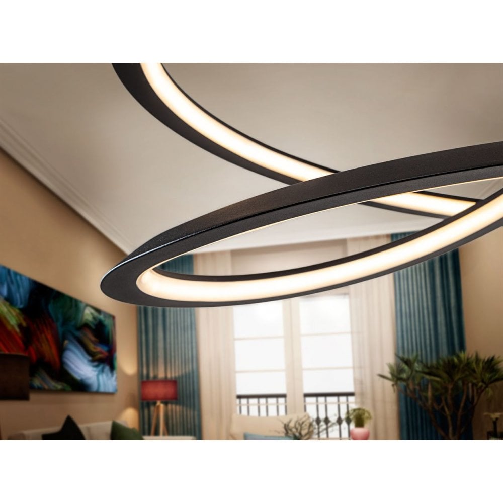 527583 Looping LED Pendant Light Black