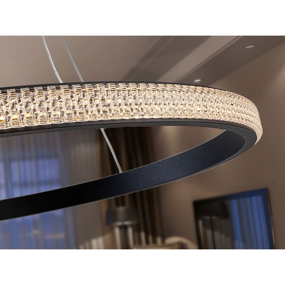 717526 Ring LED Pendant Light Black