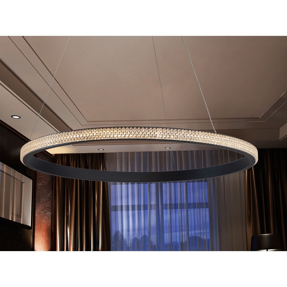 717526 Ring LED Pendant Light Black