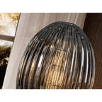 752084 Ovila 1 Light Pendant Light Grey Glass
