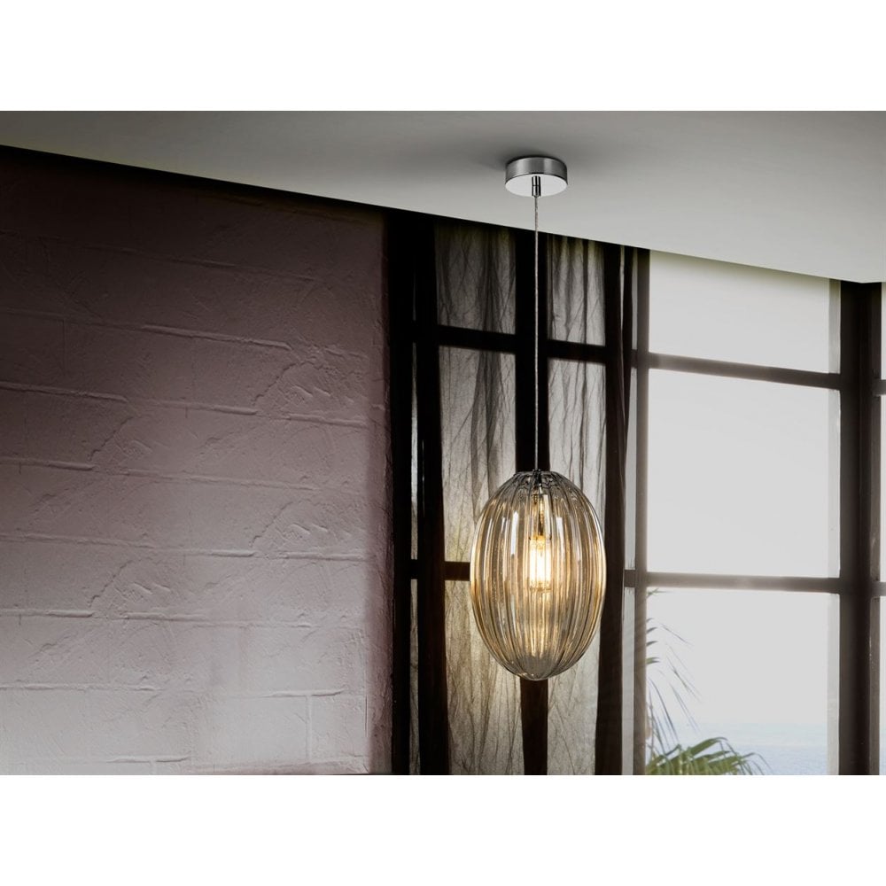 752183 Ovila 1 Light Pendant Light Glass