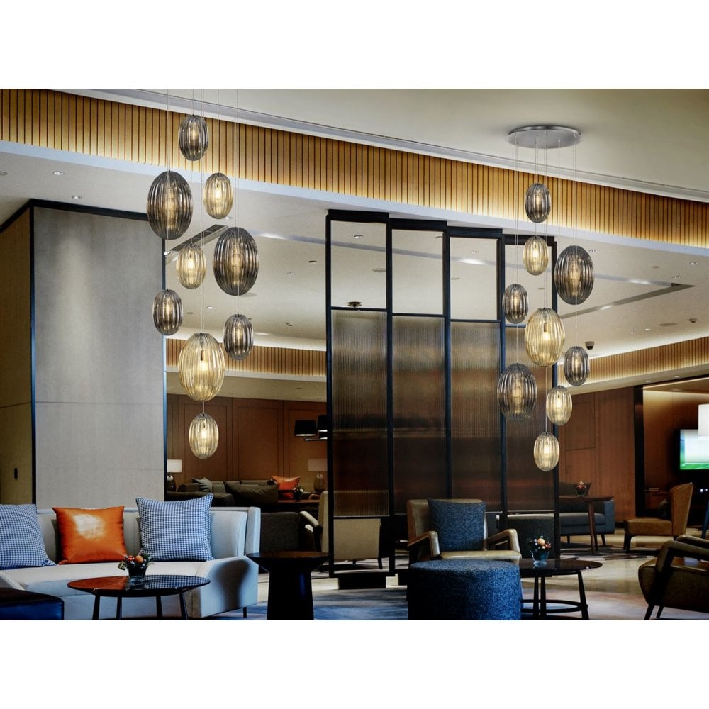 752367 Ovila 9 Light Pendant Light Glass