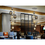 752367 Ovila 9 Light Pendant Light Glass