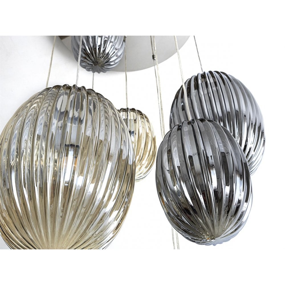 752367 Ovila 9 Light Pendant Light Glass
