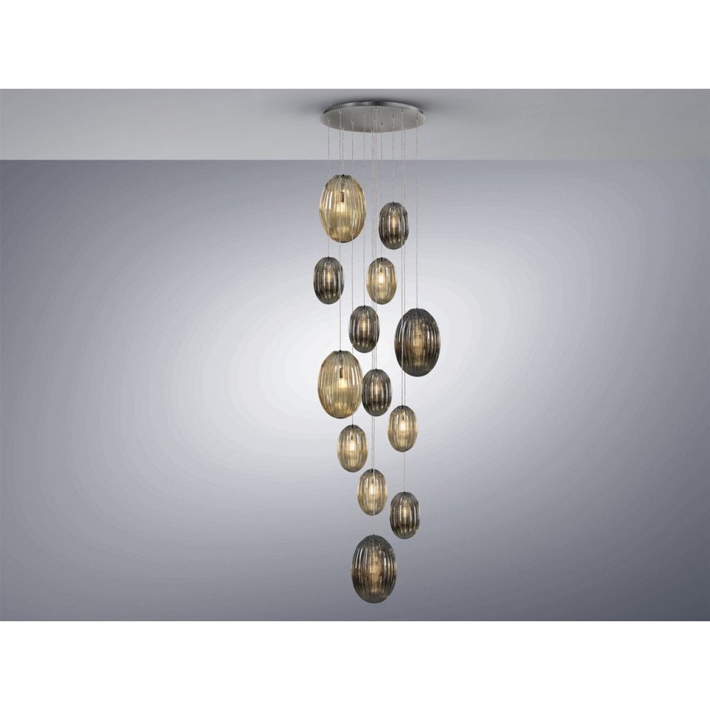 752459 Ovila 13 Light Pendant Light Glass
