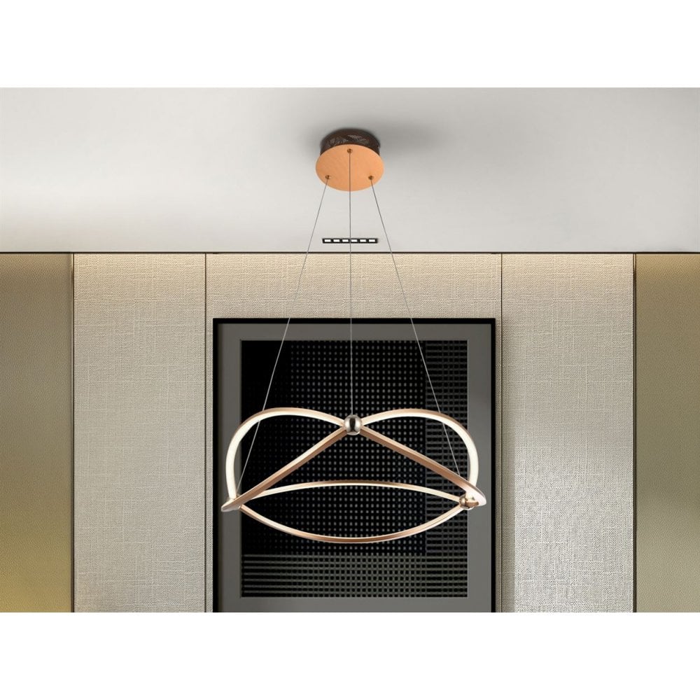 757232 Ocellis LED Pendant Light Rose Gold