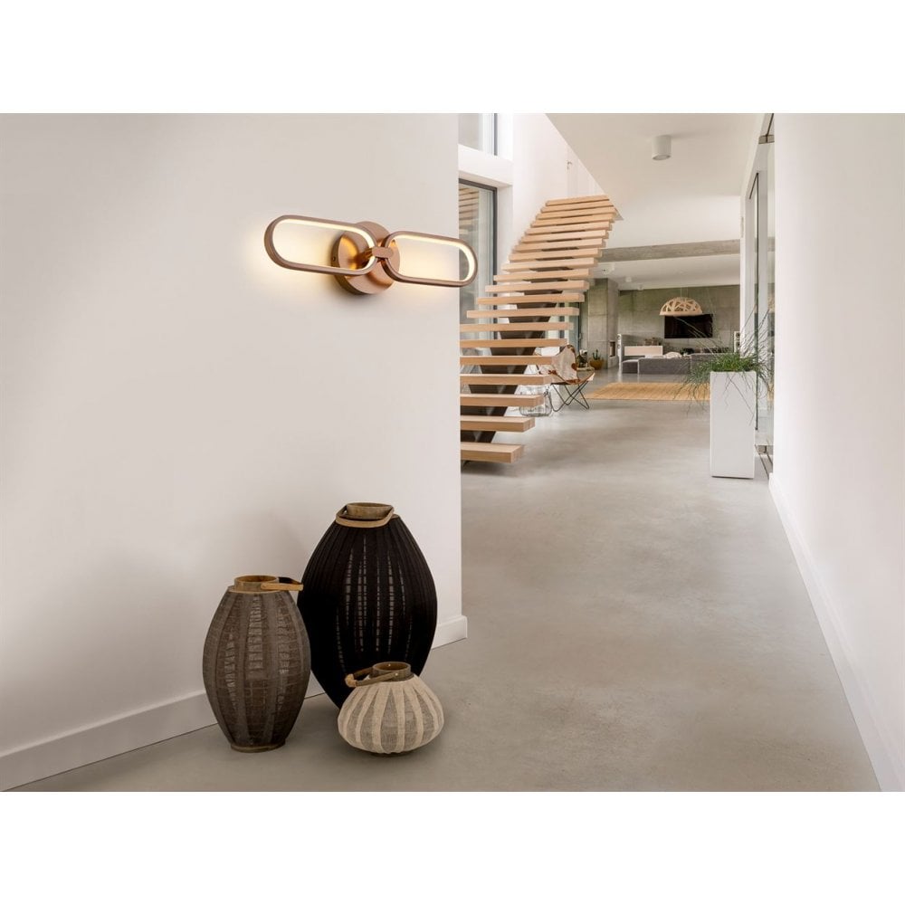 787017 Colette LED 2 Light Wall Light Rose Gold