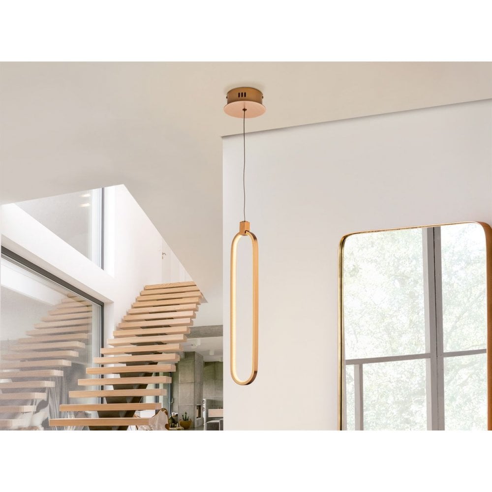 787130 Colette LED Pendant Light Rose Gold