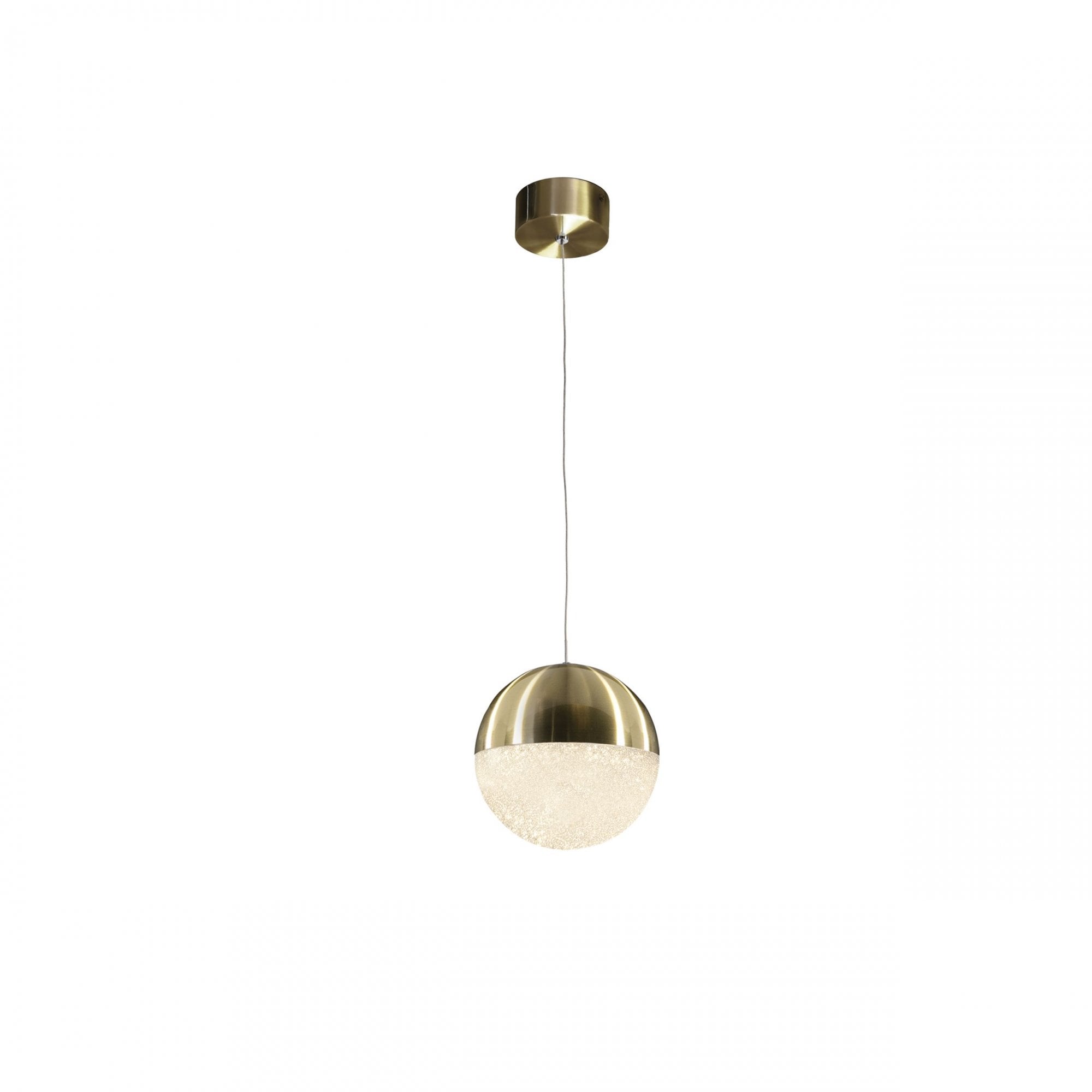 793407 Sphere LED Pendant Light Satin Brass
