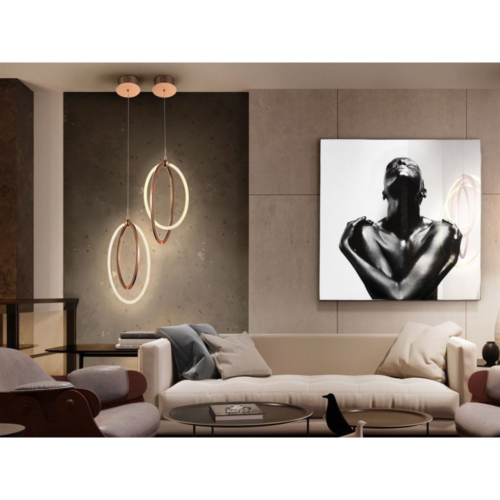 814263 Ocellis LED Pendant Light Rose Gold