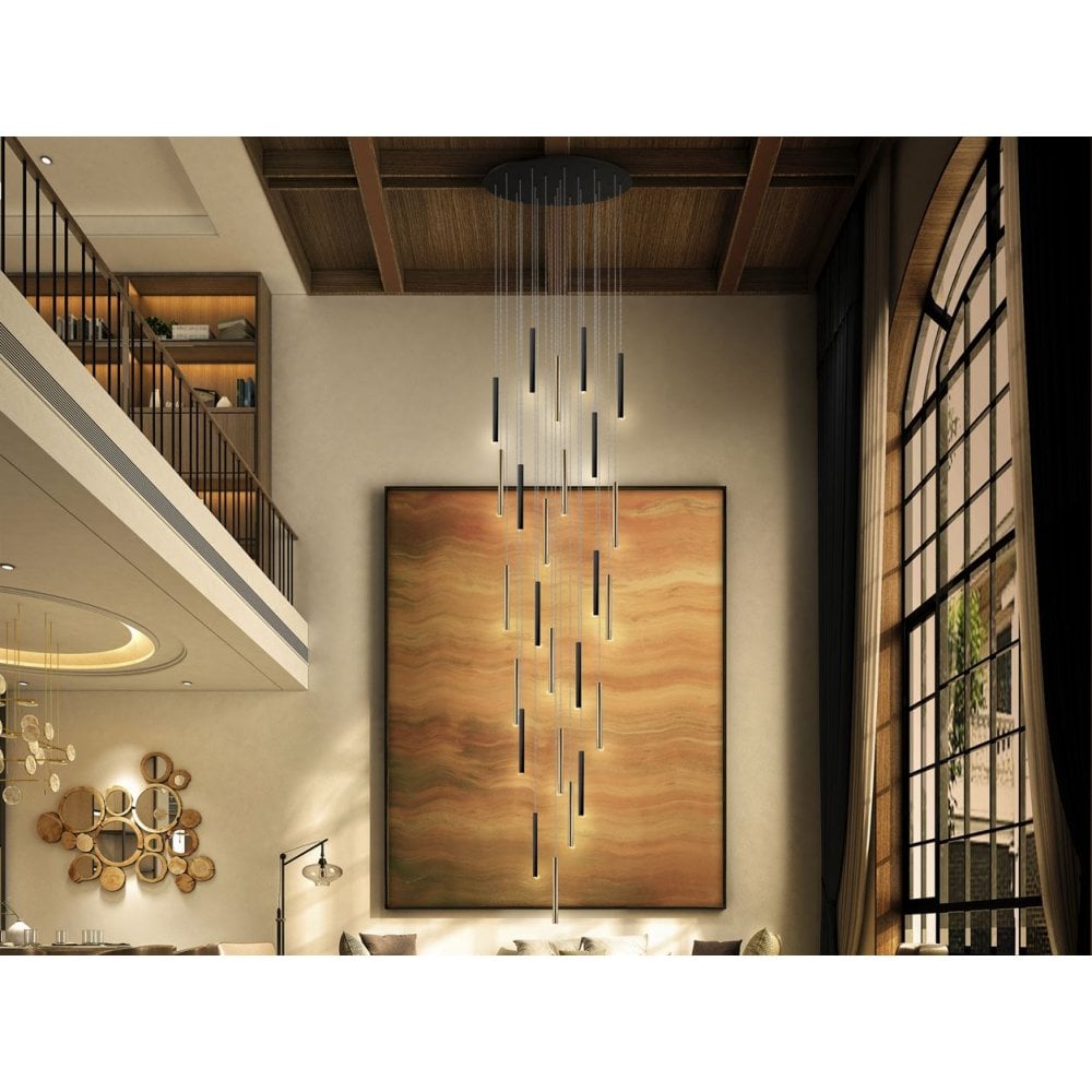 373968G Varas LED 25 Light Pendant Light Gold Black
