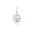 80228 4 Light Pendant Antique Gold & Silver Leaf