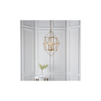 80228 4 Light Pendant Antique Gold & Silver Leaf