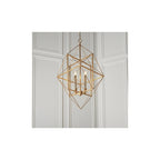 80228 4 Light Pendant Antique Gold & Silver Leaf
