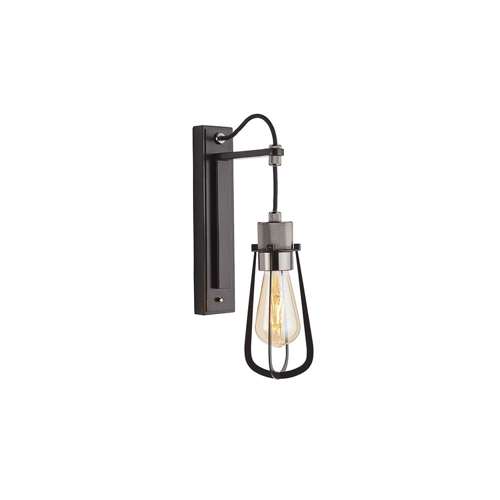 80950 1 Light Wall Light Black Chrome Plate & Matt Black