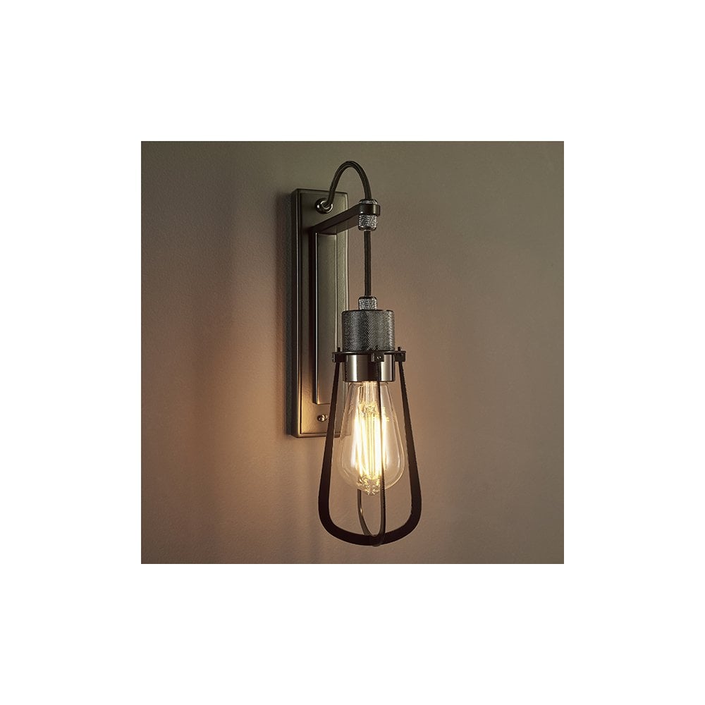 80950 1 Light Wall Light Black Chrome Plate & Matt Black