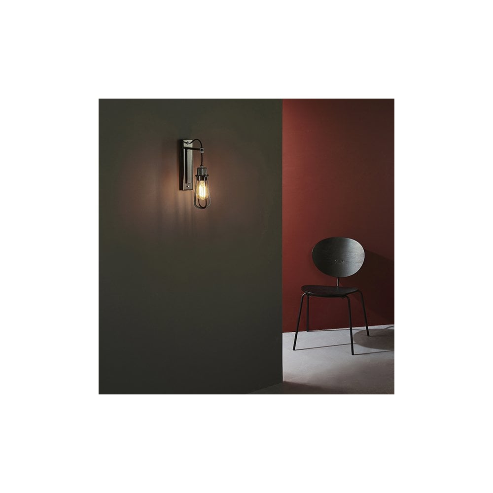 80950 1 Light Wall Light Black Chrome Plate & Matt Black