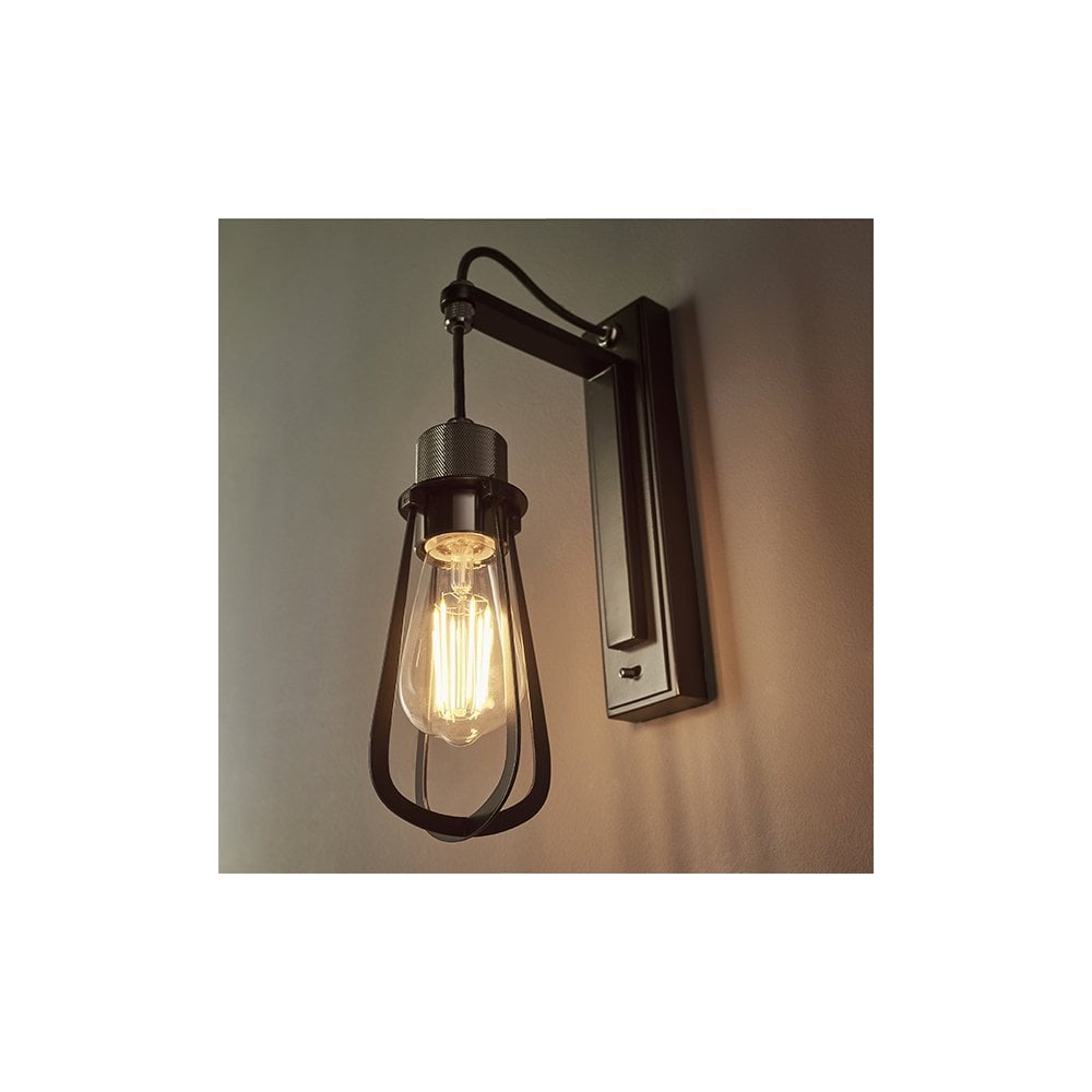 80950 1 Light Wall Light Black Chrome Plate & Matt Black