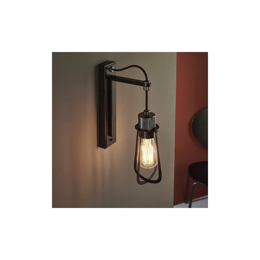 80950 1 Light Wall Light Black Chrome Plate & Matt Black