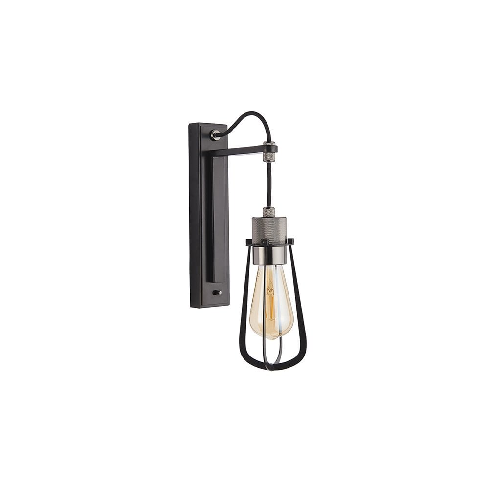 80950 1 Light Wall Light Black Chrome Plate & Matt Black