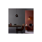 80955 1 Light Pendant Black Tinted Glass & Black Chrome Plate
