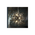 81583 9 Light Pendant Black Chrome Plate With Smoked Mirror & Tinted Glass