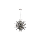 81583 9 Light Pendant Black Chrome Plate With Smoked Mirror & Tinted Glass