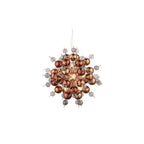 81584 9 Light Pendant Copper Plate With Copper Mirror & Tinted Glass