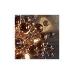 81584 9 Light Pendant Copper Plate With Copper Mirror & Tinted Glass