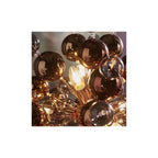 81584 9 Light Pendant Copper Plate With Copper Mirror & Tinted Glass