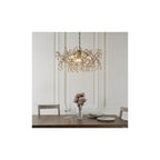 81675 4 Light Pendant Aged Gold Paint & Champagne Lustre Glass