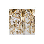 81675 4 Light Pendant Aged Gold Paint & Champagne Lustre Glass