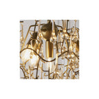 81675 4 Light Pendant Aged Gold Paint & Champagne Lustre Glass