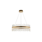 81908 LED Pendant Brushed Gold Plated Finish & Clear Glass