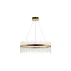 81908 LED Pendant Brushed Gold Plated Finish & Clear Glass