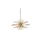81935 8 Light Pendant Antique Brass Plate With Champagne Glass