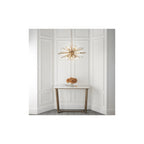 81935 8 Light Pendant Antique Brass Plate With Champagne Glass