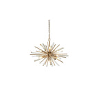 81936 6 Light Pendant Antique Brass Plate With Champagne Glass