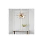 81936 6 Light Pendant Antique Brass Plate With Champagne Glass