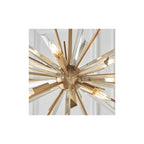 81936 6 Light Pendant Antique Brass Plate With Champagne Glass
