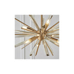 81936 6 Light Pendant Antique Brass Plate With Champagne Glass