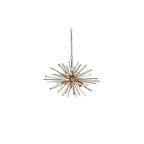 81936 6 Light Pendant Antique Brass Plate With Champagne Glass