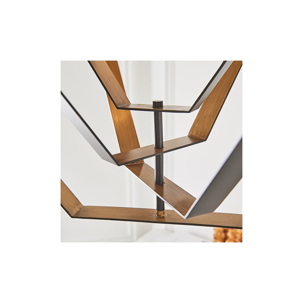 81995 4 Light Pendant Aged Bronze Effect & Antique Gold Paint