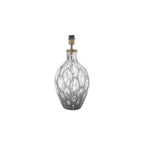 91148 1 Light Table Lamp Charcoal Artisan Glass & Matt Antique Brass Plate Base Only