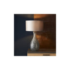 91200 1 Light Table Lamp Artisan Glass & Brushed Bronze Plate Base Only