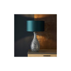 91200 1 Light Table Lamp Artisan Glass & Brushed Bronze Plate Base Only
