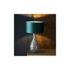 91200 1 Light Table Lamp Artisan Glass & Brushed Bronze Plate Base Only