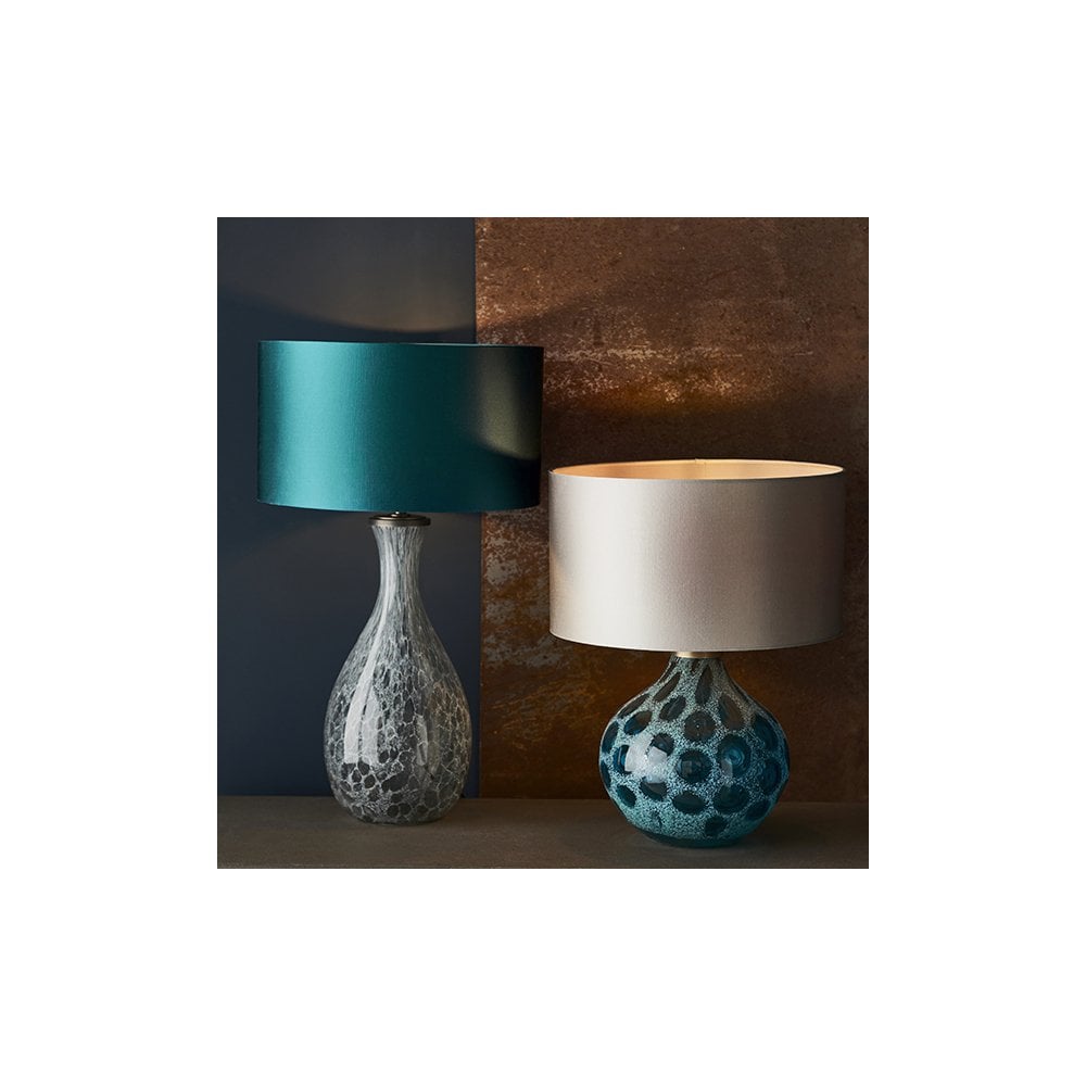 91200 1 Light Table Lamp Artisan Glass & Brushed Bronze Plate Base Only