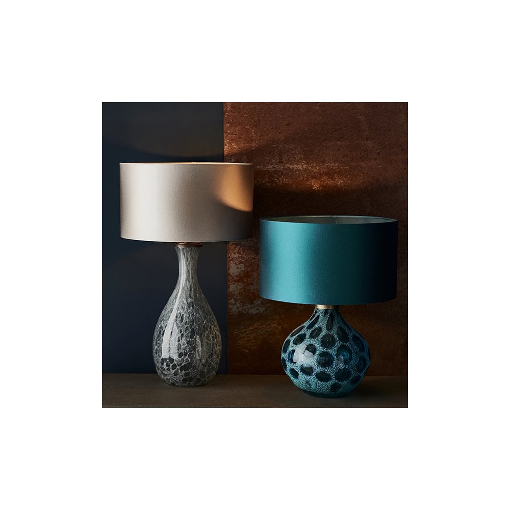 91200 1 Light Table Lamp Artisan Glass & Brushed Bronze Plate Base Only
