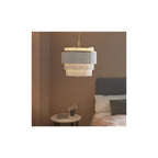 91532 3 Light Pendant Matt Gold Paint & White Tassels